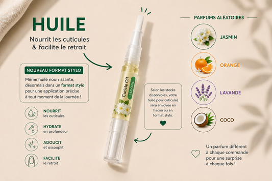 Huile pour cuticules – soin & retrait en douceur